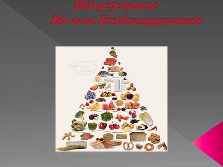 Diät geheimnisse Die neue Ernährungspyramide