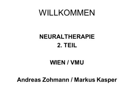 Andreas Zohmann / Markus Kasper