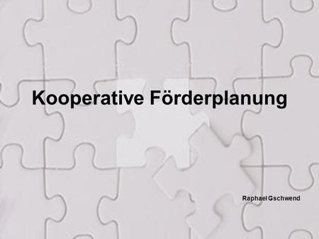 Kooperative Förderplanung