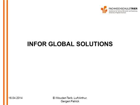 INFOR GLOBAL SOLUTIONS