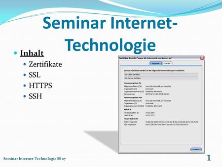 Seminar Internet-Technologie