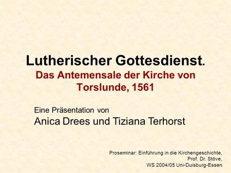Lutherischer Gottesdienst