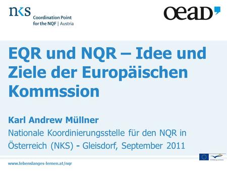 EQR und NQR – Idee und Ziele der Europäischen Kommssion