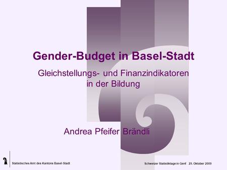 Gender-Budget in Basel-Stadt