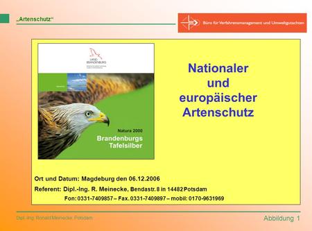Nationaler und europäischer Artenschutz