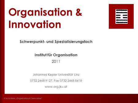 Organisation & Innovation