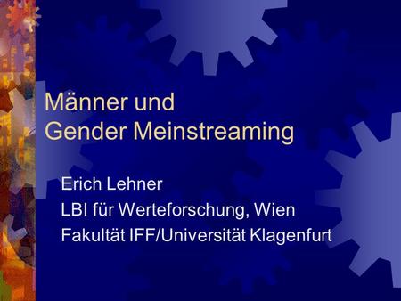 Männer und Gender Meinstreaming