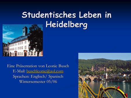 Studentisches Leben in Heidelberg