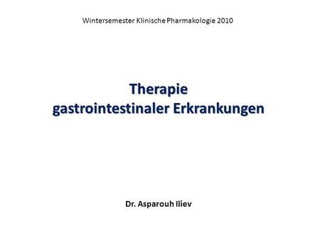 gastrointestinaler Erkrankungen