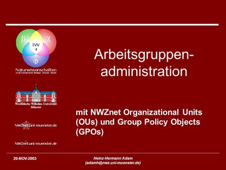 Arbeitsgruppen-administration