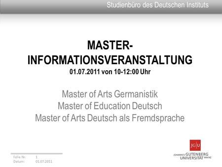 Studienbüro des Deutschen Instituts