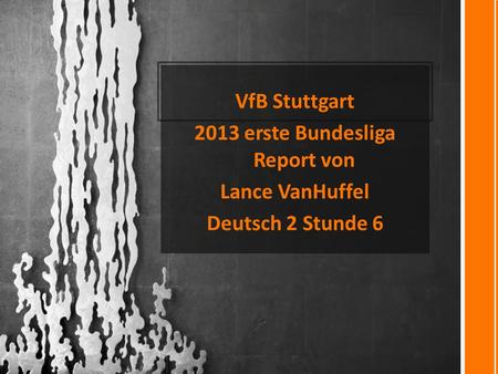 VfB Stuttgart 2013 erste Bundesliga Report von Lance VanHuffel Deutsch 2 Stunde 6.