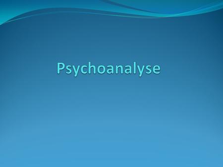 Psychoanalyse.