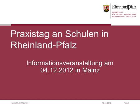 Praxistag an Schulen in Rheinland-Pfalz
