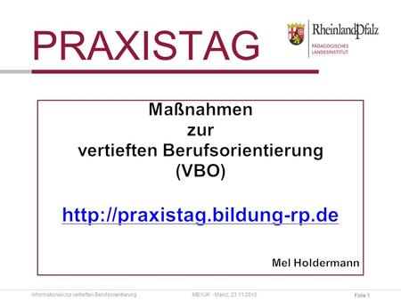 vertieften Berufsorientierung