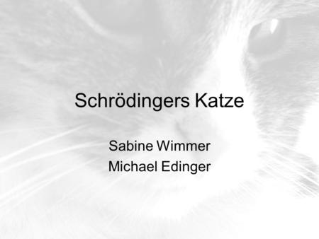 Sabine Wimmer Michael Edinger