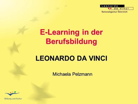 BSO - Österreichische Bundes- Sportorganisation Titel der Veranstaltung E-Learning in der Berufsbildung LEONARDO DA VINCI Michaela Pelzmann.
