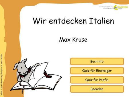 Wir entdecken Italien Max Kruse Buchinfo Quiz für Einsteiger