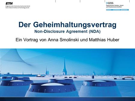 Der Geheimhaltungsvertrag Non-Disclosure Agreement (NDA)