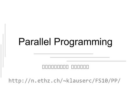 Parallel Programming Condition Queues