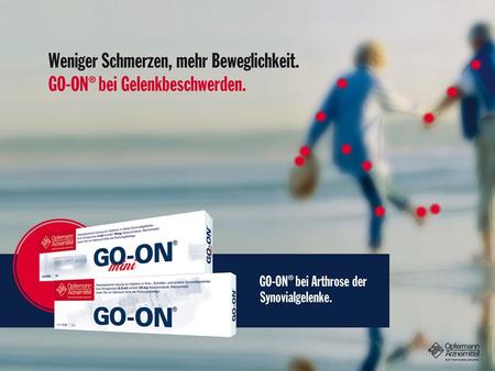 GO-ON®, zur Schmerzlinderung und Verbesserung der Beweglichkeit.