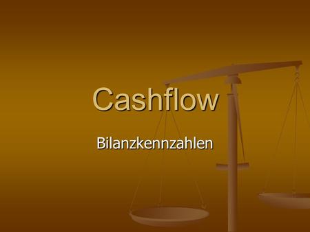 Cashflow Bilanzkennzahlen.