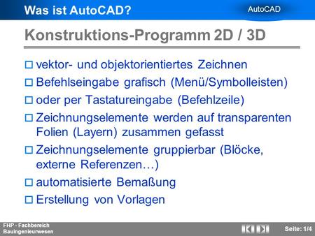 Konstruktions-Programm 2D / 3D