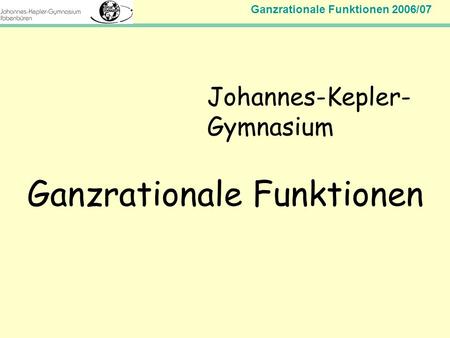 Ganzrationale Funktionen