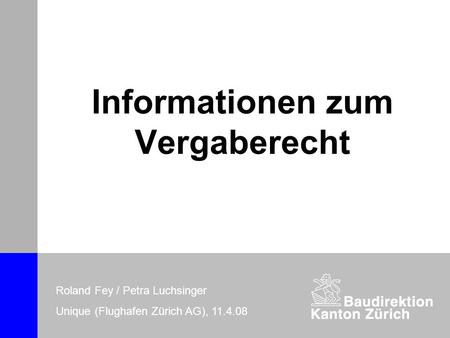 Informationen zum Vergaberecht