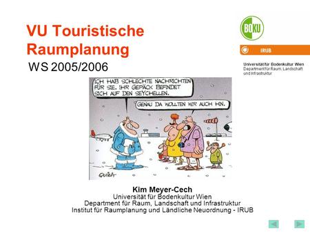 VU Touristische Raumplanung