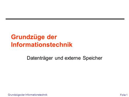 Grundzüge der Informationstechnik