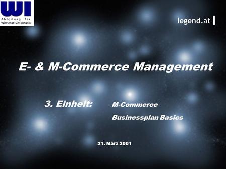 E- & M-Commerce Management