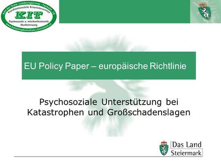EU Policy Paper – europäische Richtlinie