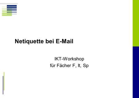 IKT-Workshop für Fächer F, It, Sp