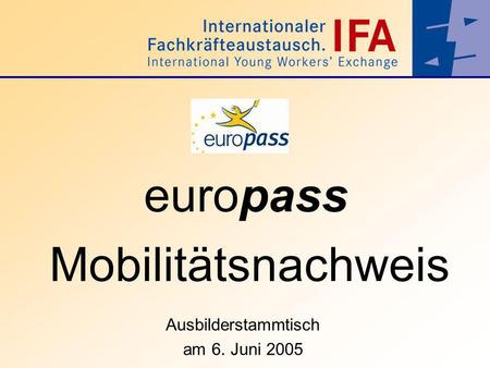europass Mobilitätsnachweis