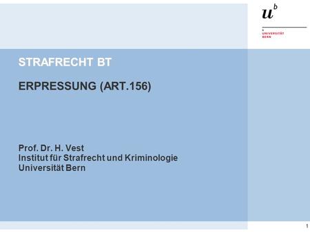 STRAFRECHT BT ERPRESSUNG (ART.156)