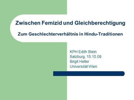 KPH Edith Stein Salzburg, Birgit Heller Universität Wien
