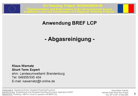 - Abgasreinigung - Anwendung BREF LCP