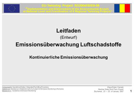 Leitfaden Emissionsüberwachung Luftschadstoffe