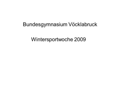 Bundesgymnasium Vöcklabruck