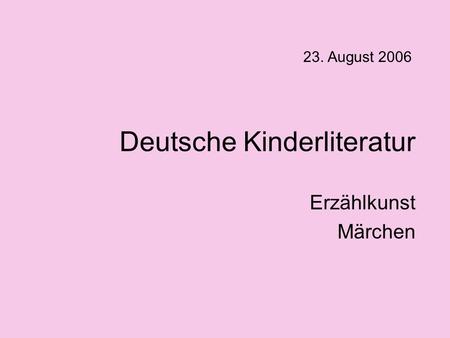 Deutsche Kinderliteratur
