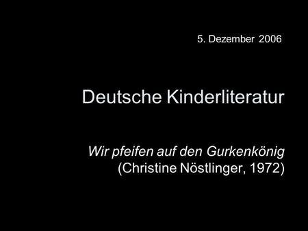 Deutsche Kinderliteratur