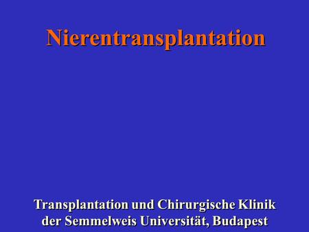 Nierentransplantation