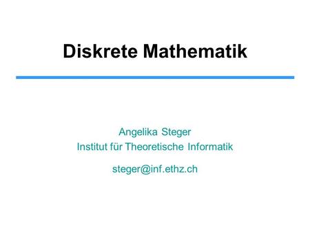 Institut für Theoretische Informatik