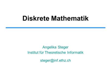 Institut für Theoretische Informatik