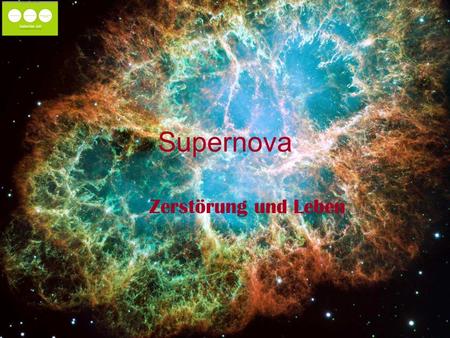 Supernova Zerstörung und Leben.