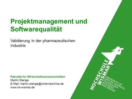 Projektmanagement und Softwarequalität