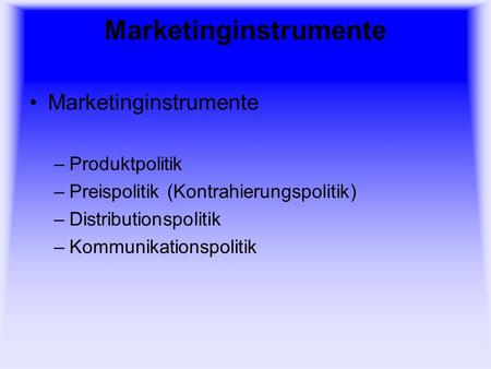 Marketinginstrumente