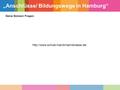 „Anschlüsse/ Bildungswege in Hamburg“ Deine Notizen/ Fragen:
