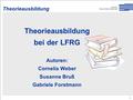 Lübecker Frauen-Ruder-Gesellschaft 1 Theorieausbildung bei der LFRG Autoren: Cornelia Weber Susanne Bruß Gabriele Forstmann.